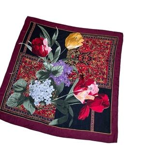 Adrienne Vittadini garden silk floral tulips scarf